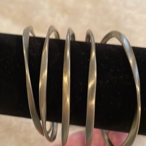 5 piece brassy bangle set